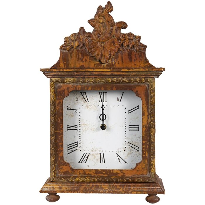 Clayre & Eef 6KL0747 Reloj de Sobremesa Marrón 27x12x44 cm