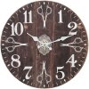 Clayre & Eef 6KL0754 Reloj de Pared Negro Ø 34x4 cm - 1xAA
