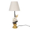 Clayre & Eef 6LMC0056 Lámpara de mesa Conejo Beige Ø 22x57 cm
