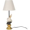 Clayre & Eef 6LMC0056 Lámpara de mesa Conejo Beige Ø 22x57 cm