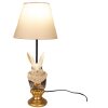 Clayre & Eef 6LMC0056 Lámpara de mesa Conejo Beige Ø 22x57 cm
