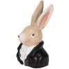 Clayre & Eef 6MG0025 Conejo Decorativo Negro 11x9x19 cm