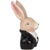 Clayre & Eef 6MG0025 Conejo Decorativo Negro 11x9x19 cm