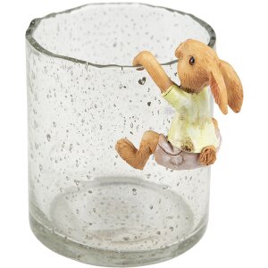 Clayre & Eef 6PR3532 Conejo Decorativo Verde, Marrón 5x5x9 cm