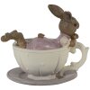 Clayre & Eef 6PR3535 Conejo Decorativo Rosa 10x8x9 cm