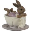 Clayre & Eef 6PR3535 Conejo Decorativo Rosa 10x8x9 cm
