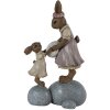 Clayre & Eef 6PR3537 Conejo Decorativo Rosa, Beige 10x6x17 cm