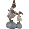 Clayre & Eef 6PR3537 Conejo Decorativo Rosa, Beige 10x6x17 cm