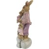 Clayre & Eef 6PR3540 Deco Conejo Rosa, Beige 11x6x18 cm