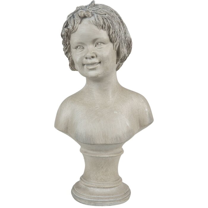 Clayre & Eef 6PR3546 Busto Decorativo Beige 14x9x27 cm