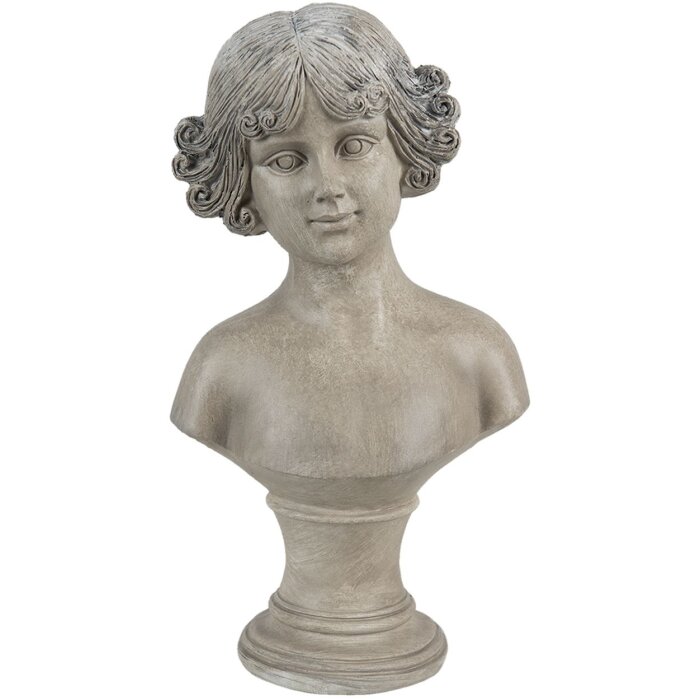 Clayre & Eef 6PR3547 Busto Decorativo Beige 14x10x25 cm
