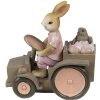 Clayre & Eef 6PR3554 Deco Conejo Rosa, Beige 13x7x12 cm