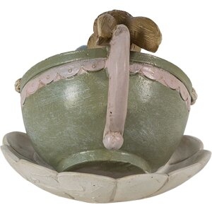 Clayre & Eef 6PR3558 Conejo Decorativo Gris 11x8x7 cm