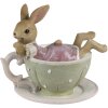 Clayre & Eef 6PR3560 Deco Conejo Gris 10x8x9 cm