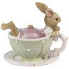 Clayre & Eef 6PR3560 Deco Conejo Gris 10x8x9 cm
