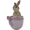 Clayre & Eef 6PR3565 Colgante Joyería Conejo Rosa 5x4x8 cm