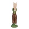 Clayre & Eef 6PR3566 Deco Conejo Verde, Rosa 10x7x25 cm