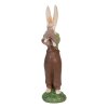 Clayre & Eef 6PR3566 Deco Conejo Verde, Rosa 10x7x25 cm