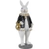 Clayre & Eef 6PR3577 Deco Conejo Negro, Blanco 5x5x15 cm