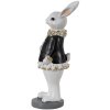 Clayre & Eef 6PR3577 Deco Conejo Negro, Blanco 5x5x15 cm