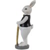 Clayre & Eef 6PR3584 Deco Conejo Negro, Blanco 5x5x15 cm