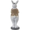 Clayre & Eef 6PR3585 Deco Conejo Beige, Blanco 5x5x15 cm