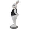 Clayre & Eef 6PR3587 Conejo Decorativo Negro, Blanco 5x5x15 cm