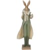 Clayre & Eef 6PR3591 Conejo decorativo Verde, Marrón, Beige 11x8x33 cm