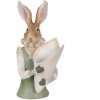Clayre & Eef 6PR3594 Conejo decorativo Verde, Marrón, Beige 16x13x30 cm