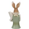 Clayre & Eef 6PR3594 Conejo decorativo Verde, Marrón, Beige 16x13x30 cm