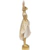 Clayre & Eef 6PR3603 Deco Conejo Dorado, Blanco 11x8x33 cm
