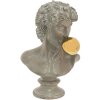 Clayre & Eef 6PR4772 Busto Decorativo Hombre Gris 21x16x34 cm