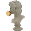 Clayre & Eef 6PR4772 Busto Decorativo Hombre Gris 21x16x34 cm