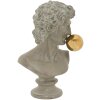 Clayre & Eef 6PR4772 Busto Decorativo Hombre Gris 21x16x34 cm