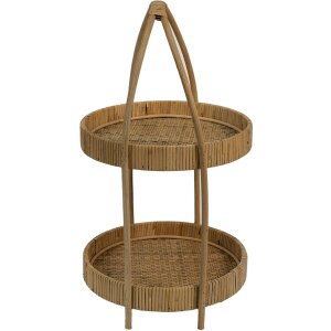 Clayre & Eef 6RO0559 Mesa escalonada 2 niveles Marrón Ø 30x54 cm