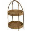 Clayre & Eef 6RO0559 Mesa escalonada 2 niveles Marrón Ø 30x54 cm