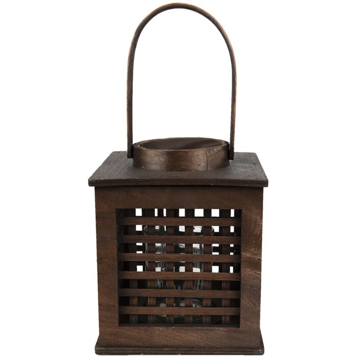 Clayre & Eef 6RO0580S Farol Marrón 17x17x20 cm