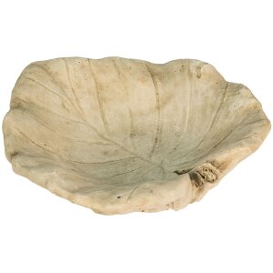 Clayre & Eef 6TE0384 Comedero para pájaros Hoja Beige 22x22x6 cm