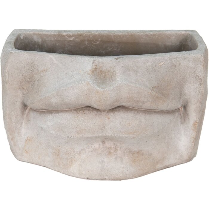 Clayre & Eef 6TE0389L Macetero para interior Boca Gris 26x16x16 cm