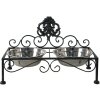 Clayre & Eef 6Y4682 Comedero Perro Negro 39x19x25 cm
