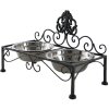 Clayre & Eef 6Y4682 Comedero Perro Negro 39x19x25 cm