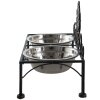 Clayre & Eef 6Y4682 Comedero Perro Negro 39x19x25 cm