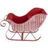Clayre & Eef 6Y4708 Decoración Navideña Trineo Rojo 32x15x24 cm