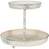 Clayre & Eef 6Y4771 Estantería de 2 pisos Beige Ø 35x29 cm