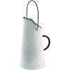 Clayre & Eef 6Y4777 Cubo de Carbón Deco Blanco, Marrón Ø 15x30 cm