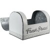 Clayre & Eef 6Y4779 Caja de almacenaje blanca, marrón 30x20x20 cm