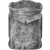 Clayre & Eef 6Y4789 Buzón de Pared Gris 26x8x39 cm