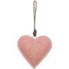 Clayre & Eef 6Y4813L Colgante Joyería Corazón Rosa 14x4x14 cm