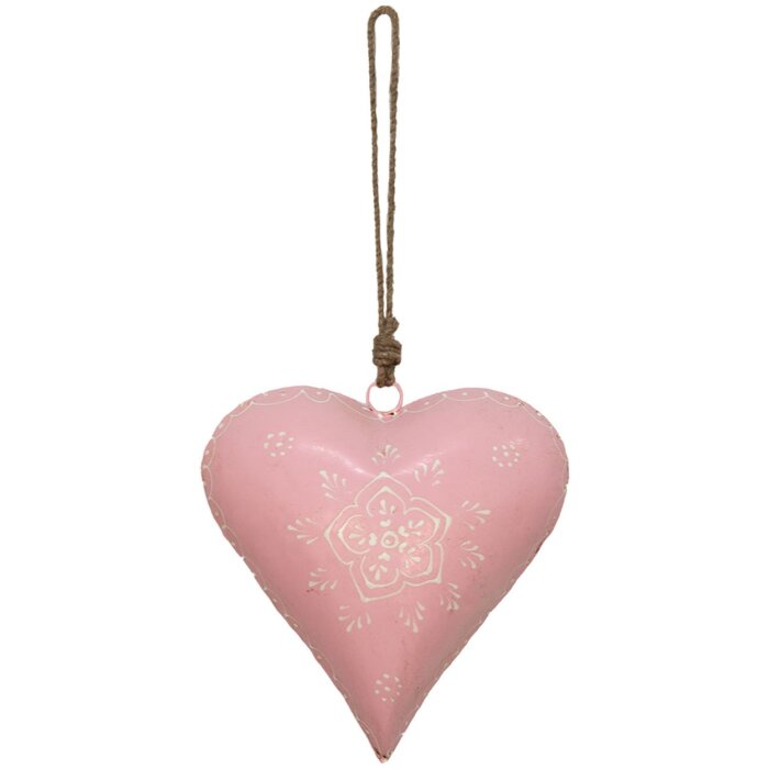 Clayre & Eef 6Y4814L Colgante Bisutería Corazón Rosa 20x6x20 cm