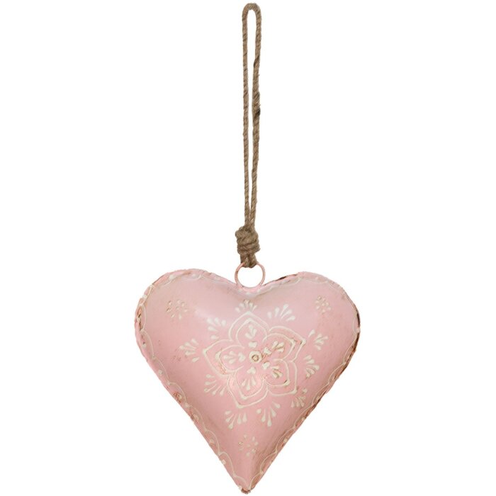 Clayre & Eef 6Y4814M Colgante Bisutería Corazón Rosa 15x5x15 cm